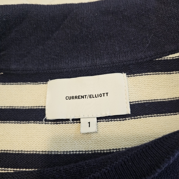 Current/Elliott Elsie Stripped Sweater Dress Navy & Ivory! Size 1. - Picture 12 of 12